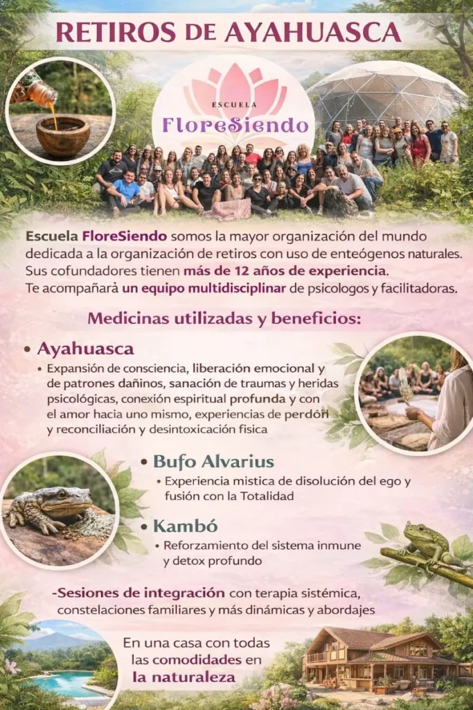 Infografía Medicinas Retiro Ayahuasca